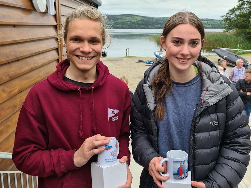 Jakub Ozarek and Lara Killen won the silver fleet trophy in the 2022 Fireball Munster Championships at Killaloe photo copyright Frank Miller taken at Killaloe Sailing Club and featuring the Fireball class