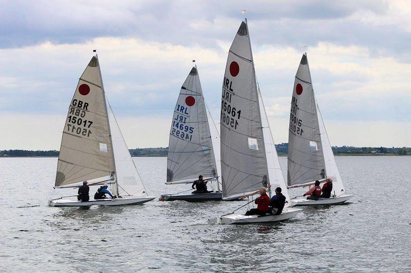 Louise McKenna and Hermine O'Keeffe lead from the start in race 1 - Fireball Ulster Championship at Newtownards photo copyright Frank Miller taken at Newtownards Sailing Club and featuring the Fireball class
