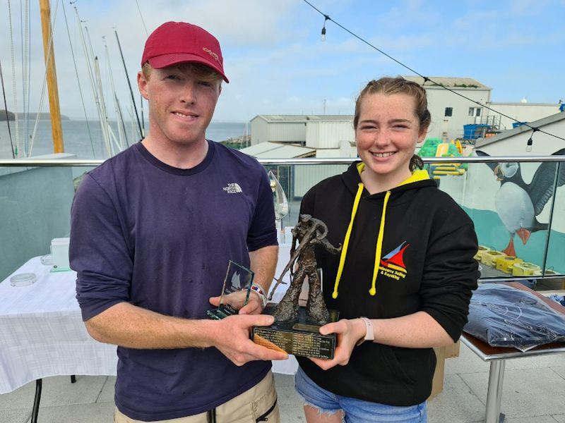 Ethel Bateman (helm) with brother Chris - Fireball Irish National Championship at Waterford Harbour photo copyright Frank Miller taken at Waterford Harbour Sailing Club and featuring the Fireball class