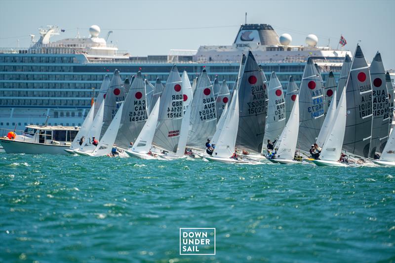 The breeze freshened for the second race - Fireball Worlds at Geelong day 2 - photo © Alex Dare, Down Under Sail