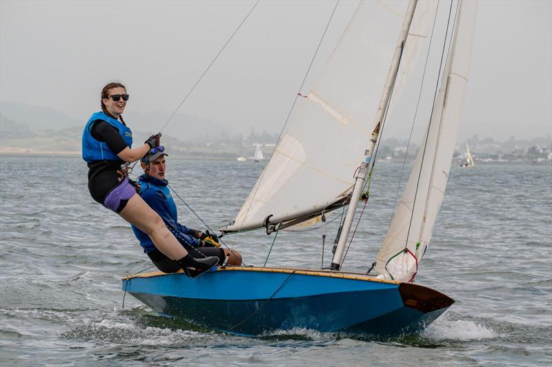 Girls on a trapeze act 1, Alex Lammie on the Fireball - Kippford Week at Solway - photo © Margaret Purkis