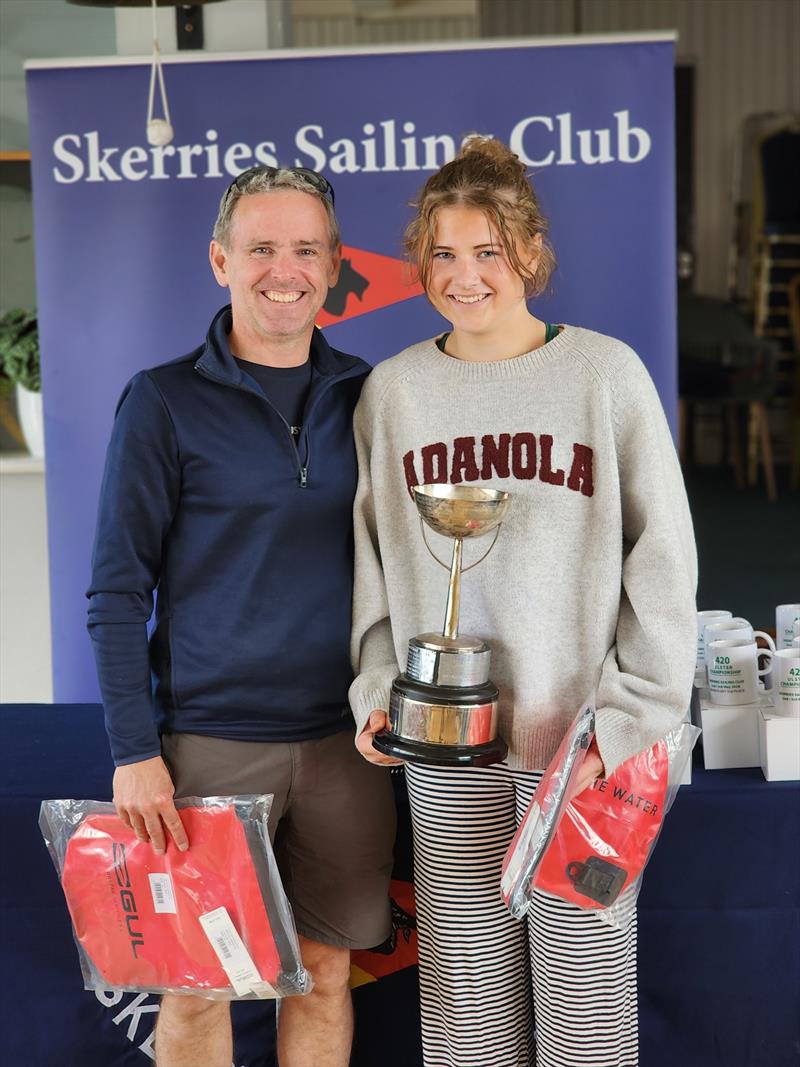 Ewen & Thea Barry win the Fireball Leinster Championship at Skerries photo copyright Frank Miller taken at Skerries Sailing Club and featuring the Fireball class