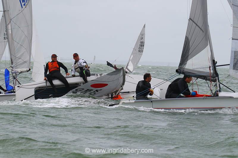 Fireball open meeting at Hayling Island photo copyright Ingrid Abery / www.ingridabery.com taken at Hayling Island Sailing Club and featuring the Fireball class