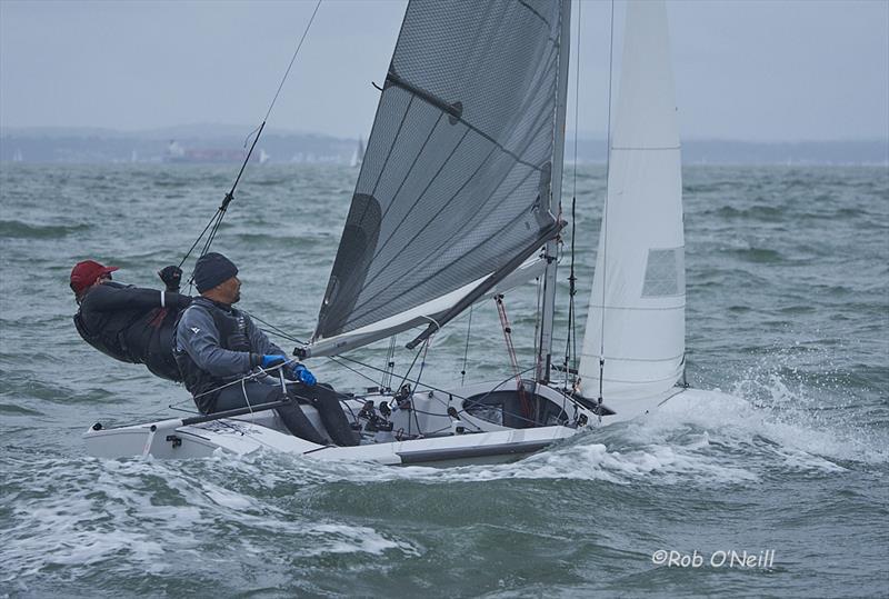 Fireball open meeting at Hayling Island photo copyright Rob O'Neill taken at Hayling Island Sailing Club and featuring the Fireball class