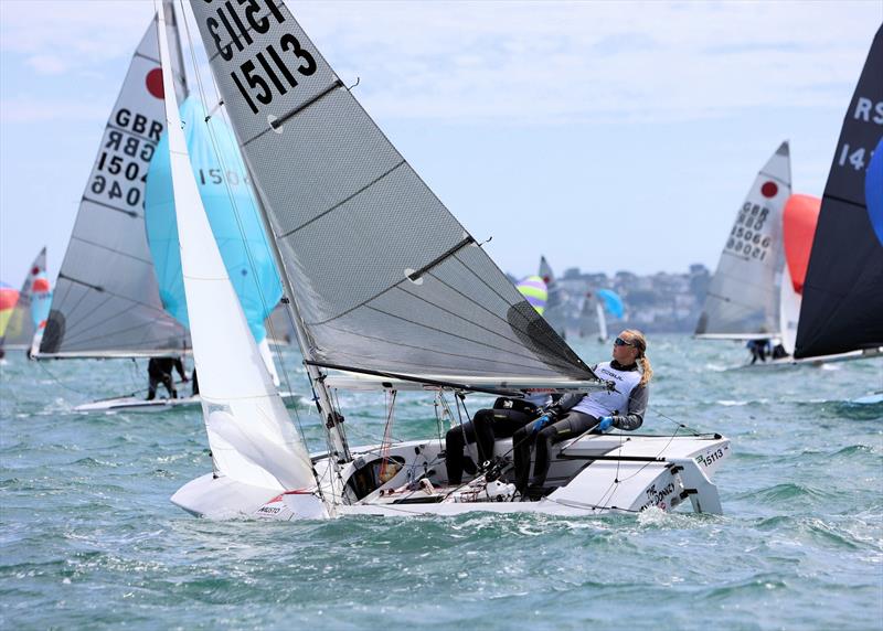 Gabs and Craig Burlton on Day 3 of the 2026 Fireball World Championship at the Royal Torbay Yacht Club - photo © Mark Jardine