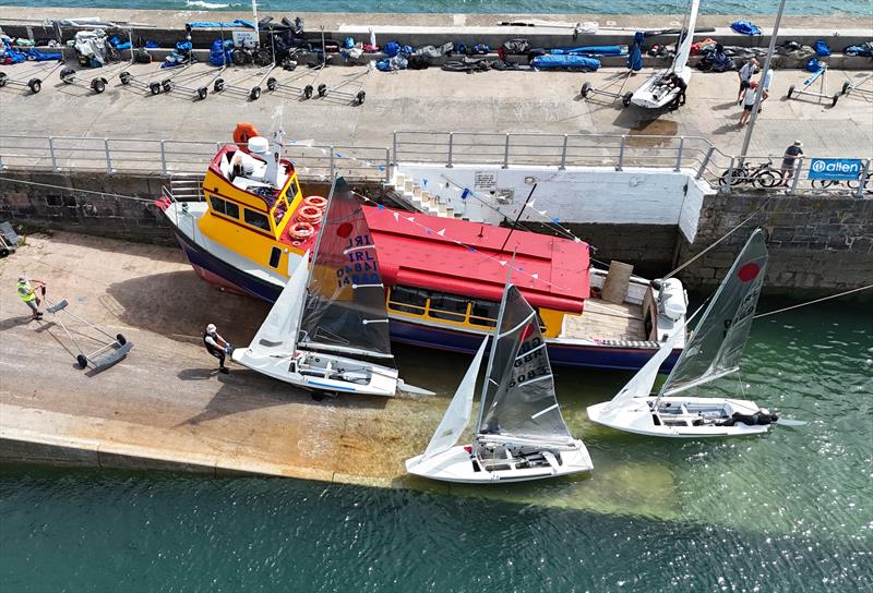 The slipway on Day 3 of the 2026 Fireball World Championship at the Royal Torbay Yacht Club - photo © Mark Jardine