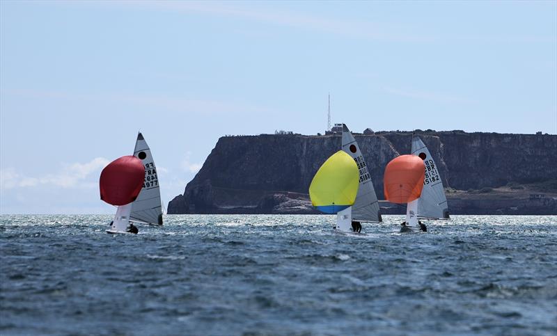 Sunshine pokes through on the first reach on Day 4 of the 2026 Fireball World Championship at the Royal Torbay Yacht Club - photo © Mark Jardine
