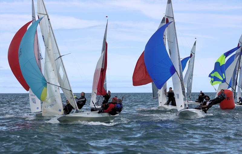 Heading into the finish on Day 4 of the 2026 Fireball World Championship at the Royal Torbay Yacht Club - photo © Mark Jardine