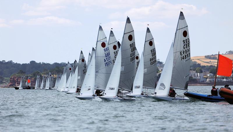 Simon Kings and Jono Loe (GBR 15174) start well in the final race on Day 5 of the 2026 Fireball World Championship at the Royal Torbay Yacht Club - photo © Mark Jardine