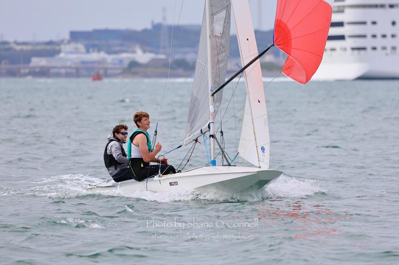 Jack McNaughton and Olin Bateman (15156) during the Fireball Munster Championship 2026 at Monkstown Bay photo copyright Shane O'Connell taken at Monkstown Bay Sailing Club and featuring the Fireball class