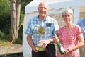 © John Sproat HCP2 Winners, Ian and Margaret Purkis with the magnificent Committee's Cup - Kippford RNLI Regatta Day at Solway YC © John Sproat