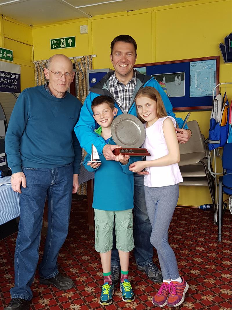 Steve Greaves, Arthur & Madelaine Greaves win the Rickmansworth Firefly Open photo copyright Amy Francis taken at Rickmansworth Sailing Club and featuring the Firefly class