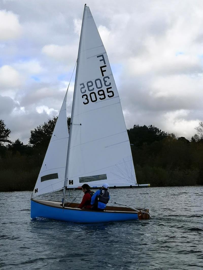 Henry Keegan and Chris Guy during the Spinnaker Firefly Open photo copyright Jane Hudson taken at Spinnaker Sailing Club and featuring the Firefly class