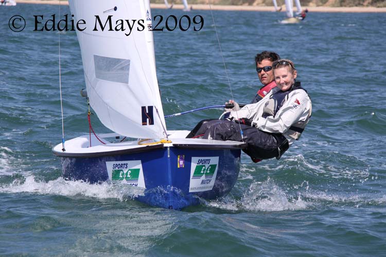 Marlow trophy winners Mike and Debs Steele on day four of the Firefly nationals photo copyright Eddie Mays taken at Hamble River Sailing Club and featuring the Firefly class