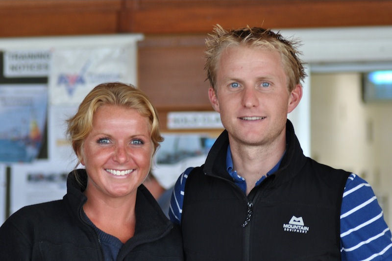 Ali Barker and Nicky Goff finish third at the Chipstead Firefly open photo copyright Jennie Banks taken at Chipstead Sailing Club and featuring the Firefly class