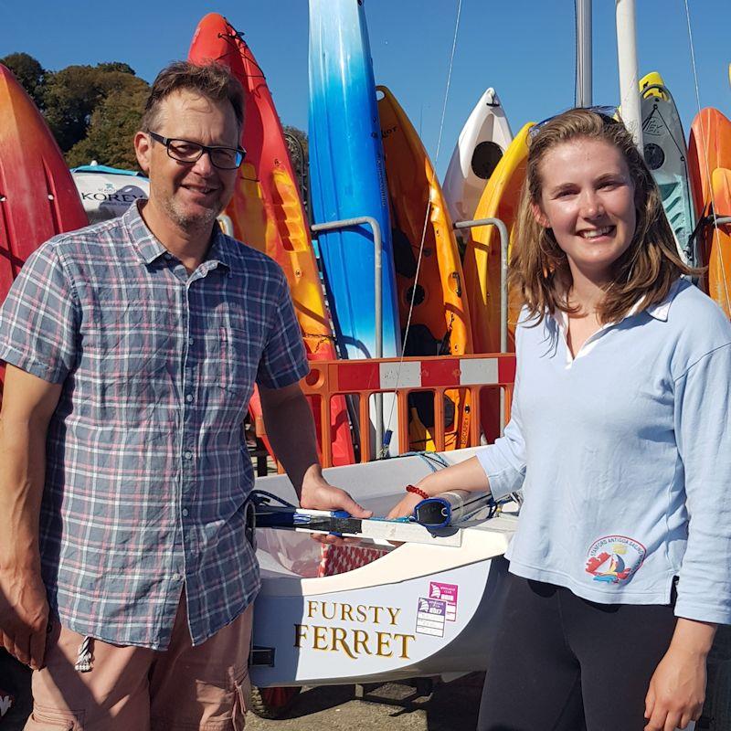 Stuart Hudson and Emily Walters win the Firefly Nationals at Lyme Regis photo copyright Frances Daviso taken at Lyme Regis Sailing Club and featuring the Firefly class