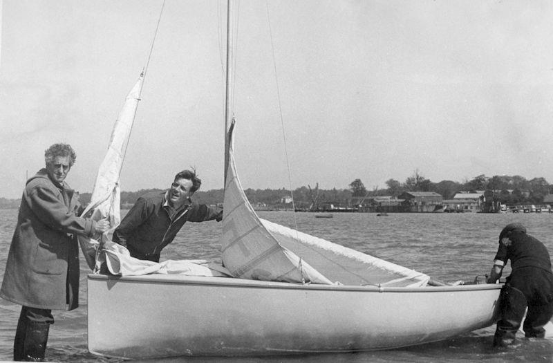 A momentous day for dinghy sailing as the prototype Firefly is launched into the Hamble River - photo © Fairey Marine