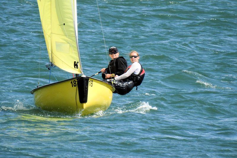 Michelle Lahrkamp wins the Round Puffin Island Race - Menai Strait Regattas photo copyright Ian Bradley taken at Hoylake Sailing Club and featuring the Firefly class