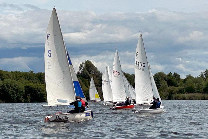 Firefly start during the multi class dinghy weekend at Wroxham photo copyright Richard Smith taken at Norfolk Broads Yacht Club and featuring the Firefly class