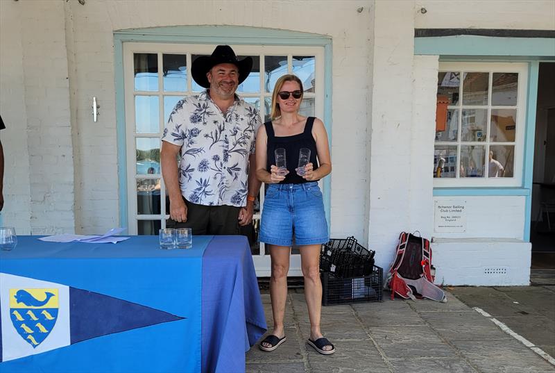 Guy Davison and Sally Wakefield finish 3rd in the Firefly Itchenor Sailing Club Burgee - photo © Isobel Bretherton