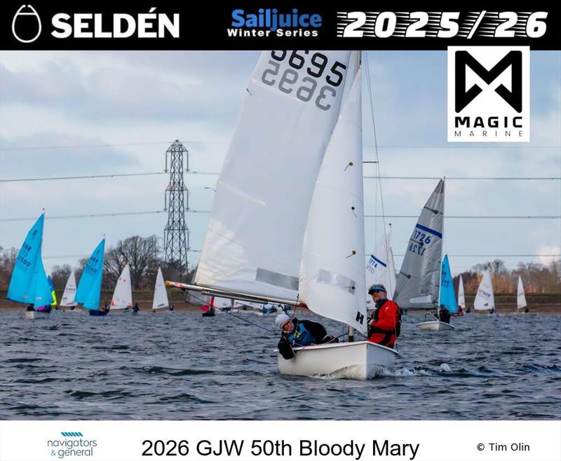 Fireflys at the GJW Direct 50th Bloody Mary photo copyright Tim Olin / www.olinphoto.co.uk taken at Queen Mary Sailing Club and featuring the Firefly class