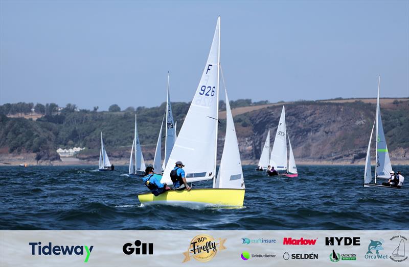 Patrick and David Bromilow win Race 4 on 80th Anniversary Firefly Nationals at Tenby Day 3 photo copyright Mark Jardine taken at Tenby Sailing Club and featuring the Firefly class