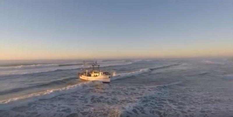 Trawler runs aground photo copyright Transport Safety Victoria taken at  and featuring the Fishing boat class