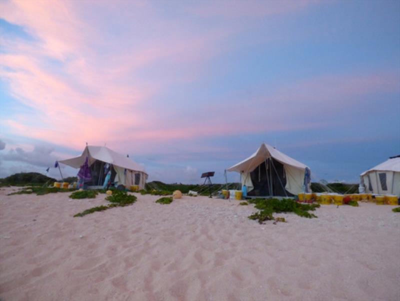 Hawaiian monk seal field camp in the Northwestern Hawaiian Islands - photo © NOAA Fisheries