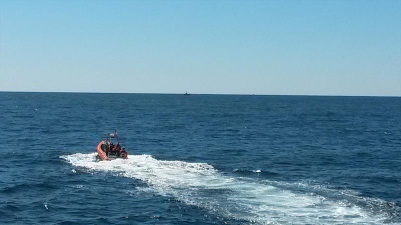 Coast Guard Cutter Spencer's boarding team deploys to enforce fisheries regulations off the coast of New England, April 5, 2018. Spencer is homeported in Boston photo copyright U.S. Coast Guard taken at  and featuring the Fishing boat class