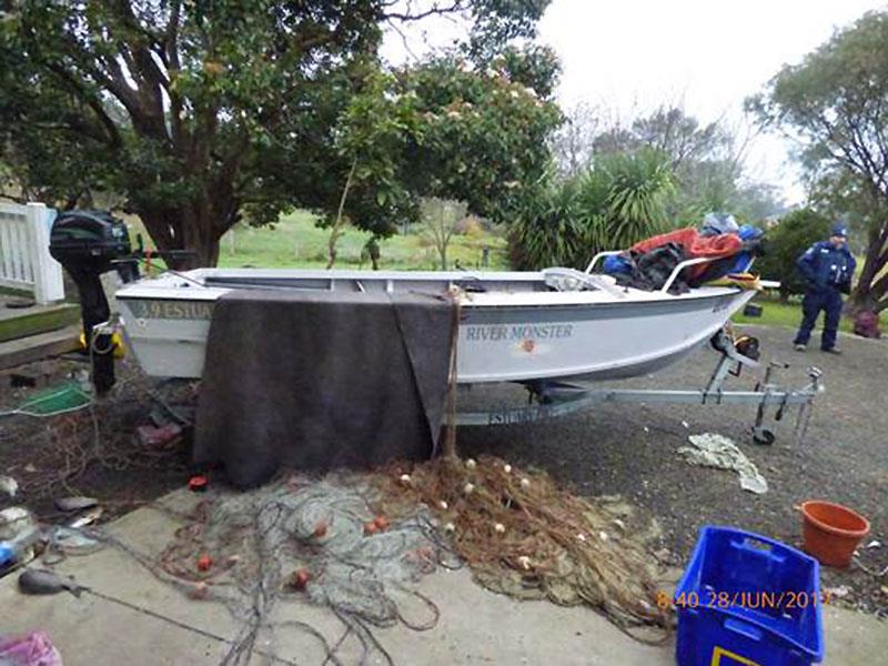 Gippsland lakes illegal netting photo copyright Victorian Fisheries Authority taken at  and featuring the Fishing boat class