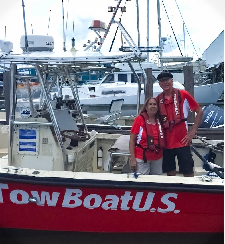 Mrs. Pip” with “Capt. Pip,” the new owner of TowBoatUS Clear Lake, Texas