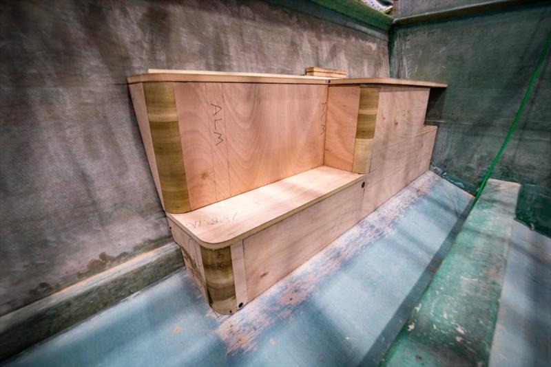 Engine room shelves/storage, port and starboard, on Blue View photo copyright Bayliss Boatworks taken at  and featuring the Fishing boat class