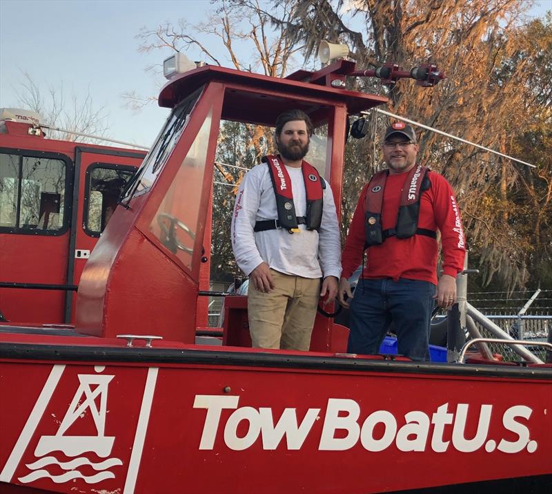 (L to R) Capts. Thomas Griffin and Joseph Abeyta recently opened TowBoatUS Santee Cooper Lakes, part of a nationwide fleet of on-water towing response vessels offering round the clock assistance to recreational boaters photo copyright Scott Croft taken at  and featuring the Fishing boat class