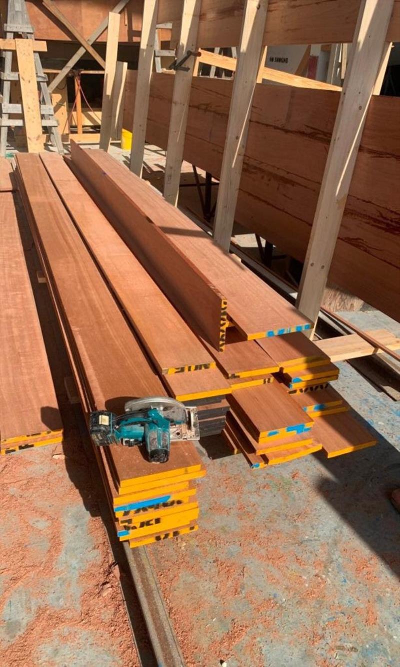 82' S/F - Hull # 7 construction - photo © Michael Rybovich & Sons