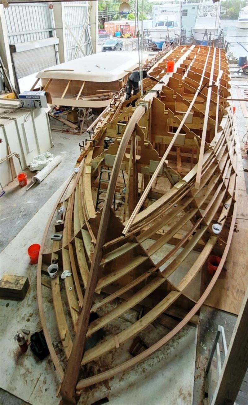 Hull #8 jig assembly photo copyright Michael Rybovich & Sons taken at  and featuring the Fishing boat class