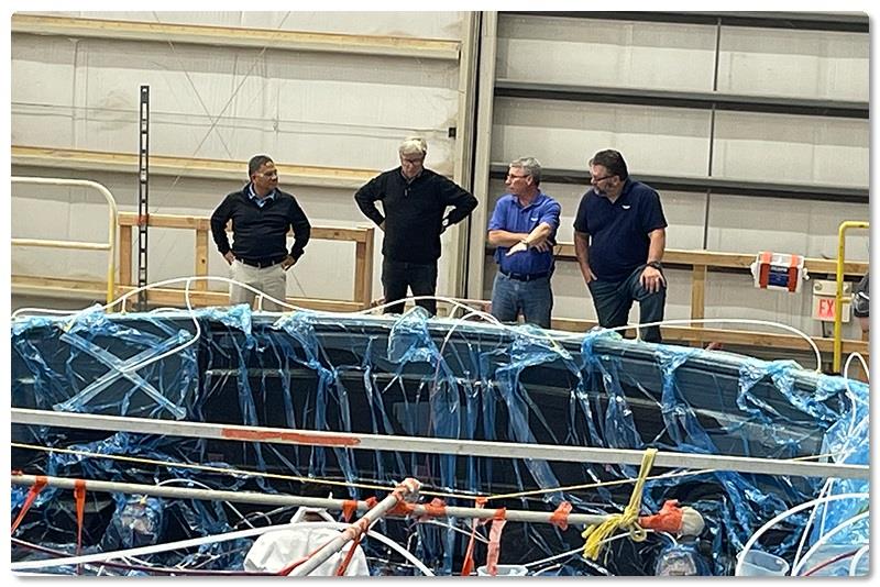For the infusion of a new model, it's all hands on deck photo copyright Viking Yachts taken at  and featuring the Fishing boat class