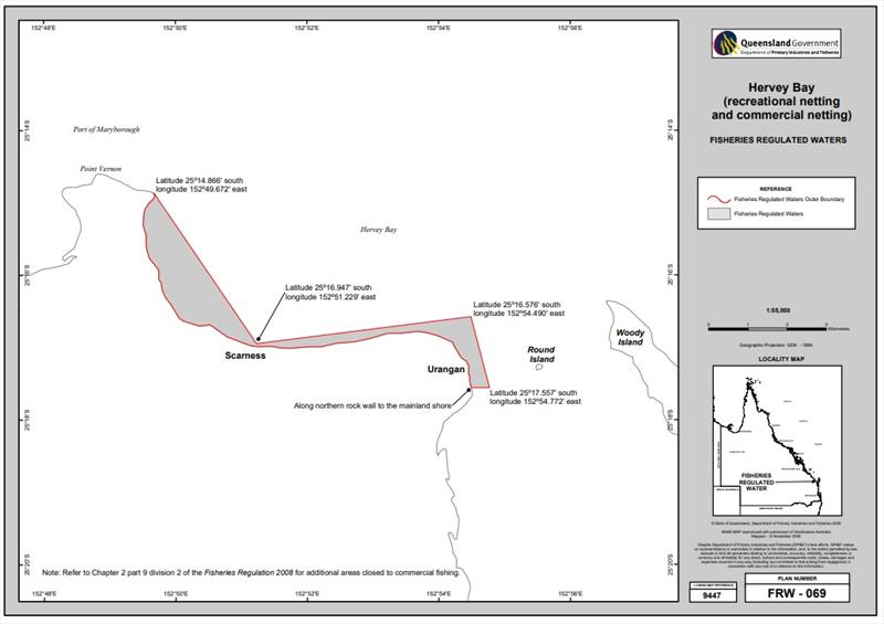 The use of cast nets and bait nets is prohibited in the areas highlighted above. - photo © Fisho's Tackle World