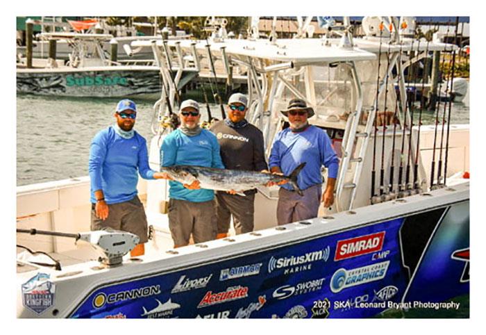 Troll The Edge, featuring the Liquid Fire Fishing team, premieres on ROKU and YouTube July 11. Left to right: Captain Crockett Henderson, Captain Mark Henderson, Captain Joshua Henderson and Troll The Edge Producer Bryan Curd photo copyright TACO Marine taken at  and featuring the Fishing boat class