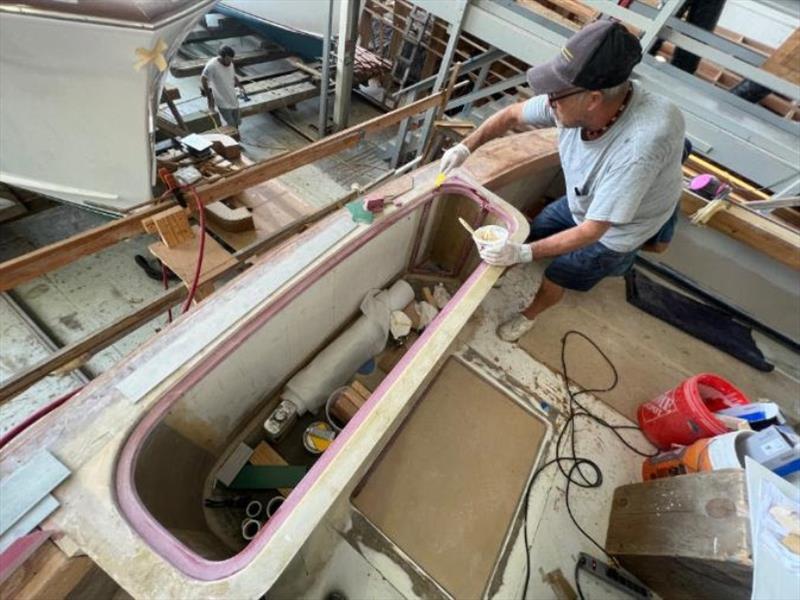 Hull # 7 John on transom livewell photo copyright Michael Rybovich & Sons taken at  and featuring the Fishing boat class