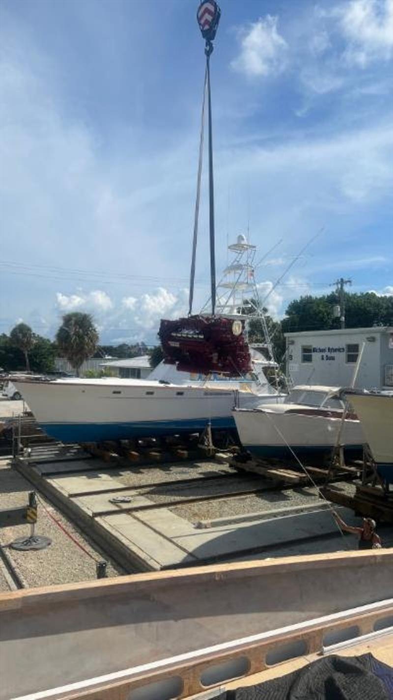 Hull #8 Engines flying photo copyright Michael Rybovich & Sons taken at  and featuring the Fishing boat class