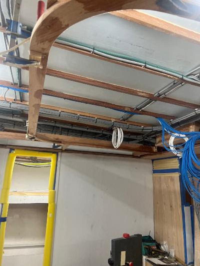 Hull 7 Master stateroom soffit framing