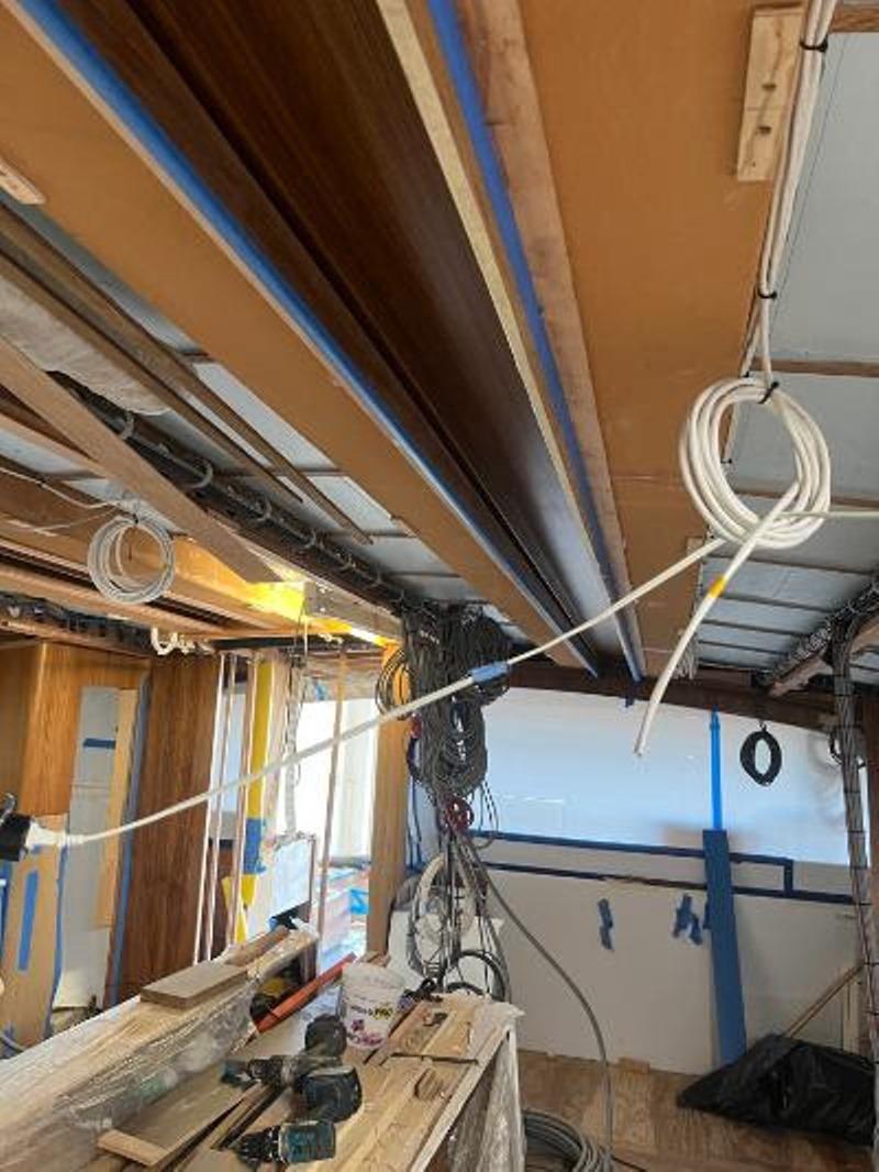Hull #7 - Salon overhead ducting - photo © Michael Rybovich & Sons