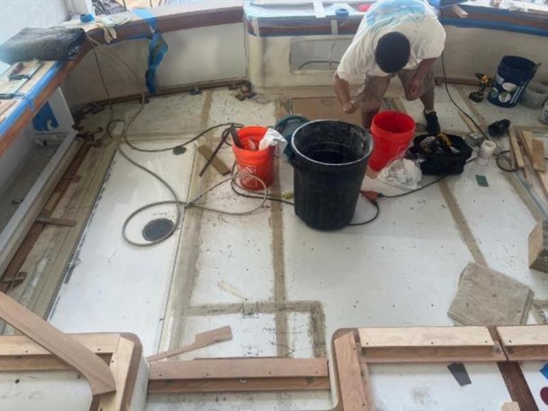 Hull #7 - Cockpit deck - photo © Michael Rybovich & Sons