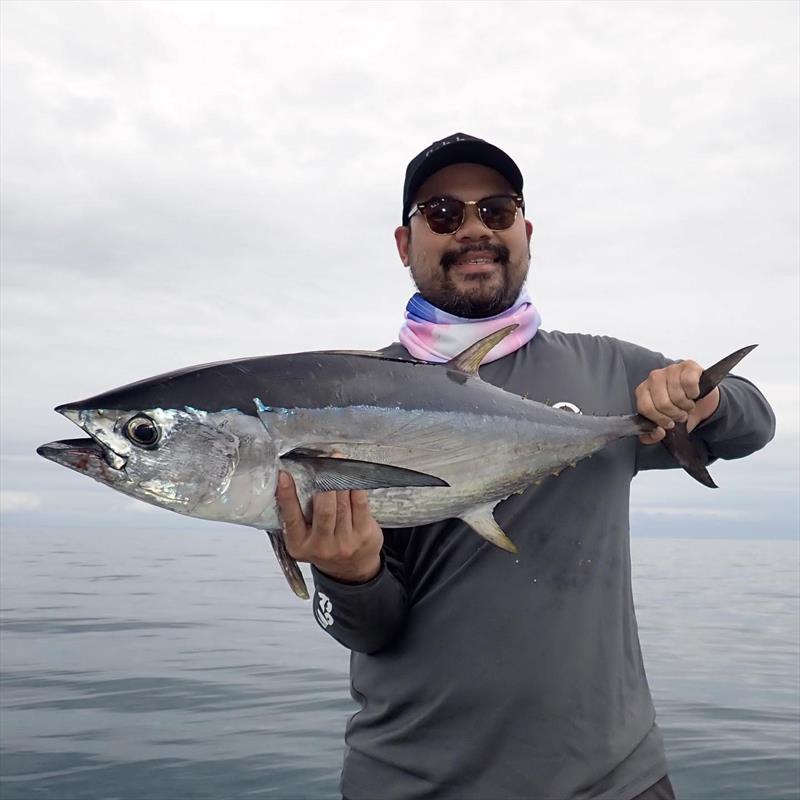 A nice longtail tuna caught with Tri from Fraser Guided Fishing - photo © Fisho's Tackle World