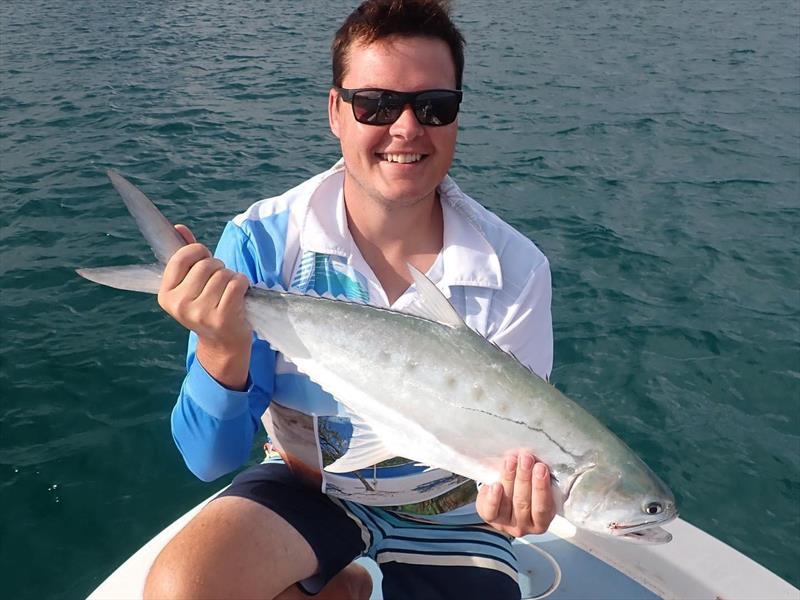 Queenfish are a great sports fish and can be caught on a wide range of lures, including: jigs, soft plastics, poppers and stickbaits - photo © Fraser Guided Fishing