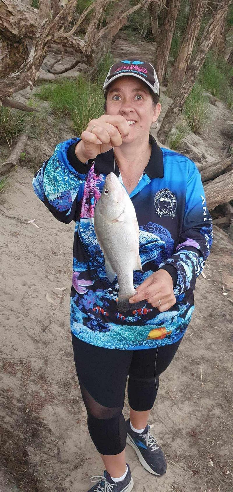 Carolyn enjoying some yellowbelly fishing - photo © Fisho's Tackle World