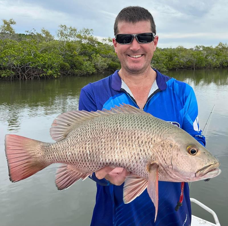 Ryan with another solid mangrove jack - photo © Fisho's Tackle World