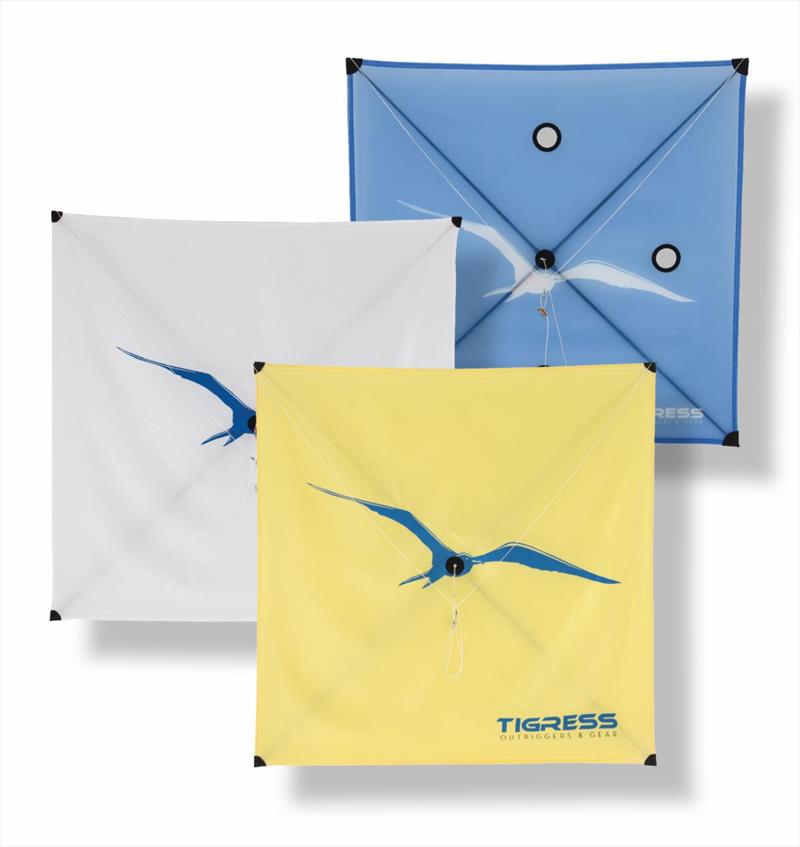Specialty Lite Wind Kite, the All Purpose Kite, and the Hi-Velocity Kite - photo © Tigress Outriggers & Gear