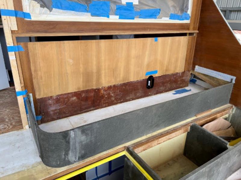 Hull #8 - Mezzanine fabrication - photo © Michael Rybovich & Sons