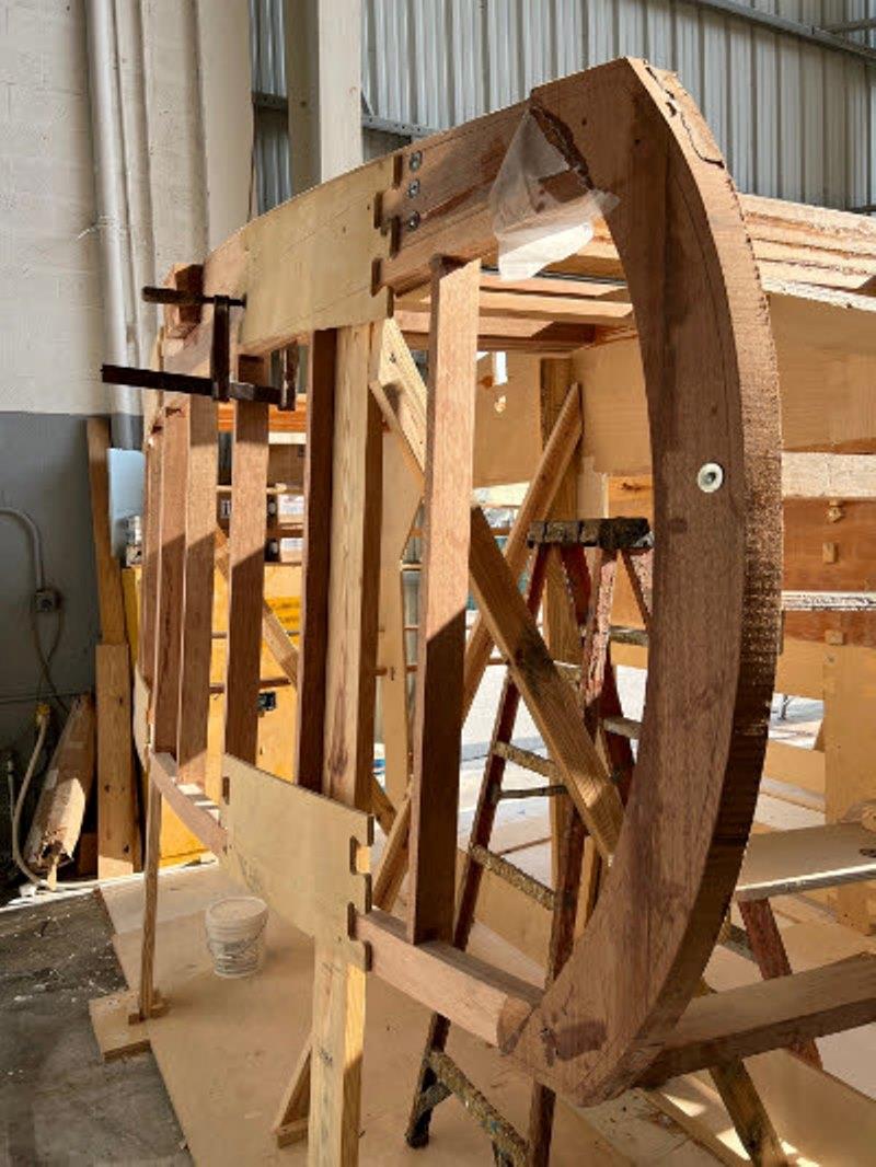 Hull #10 - Transom frame - photo © Michael Rybovich & Sons